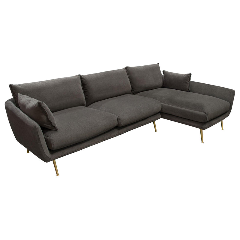 Diamond Sofa Vantage Fabric 2 pc Sectional VANTAGERF2PCSECTGR IMAGE 2