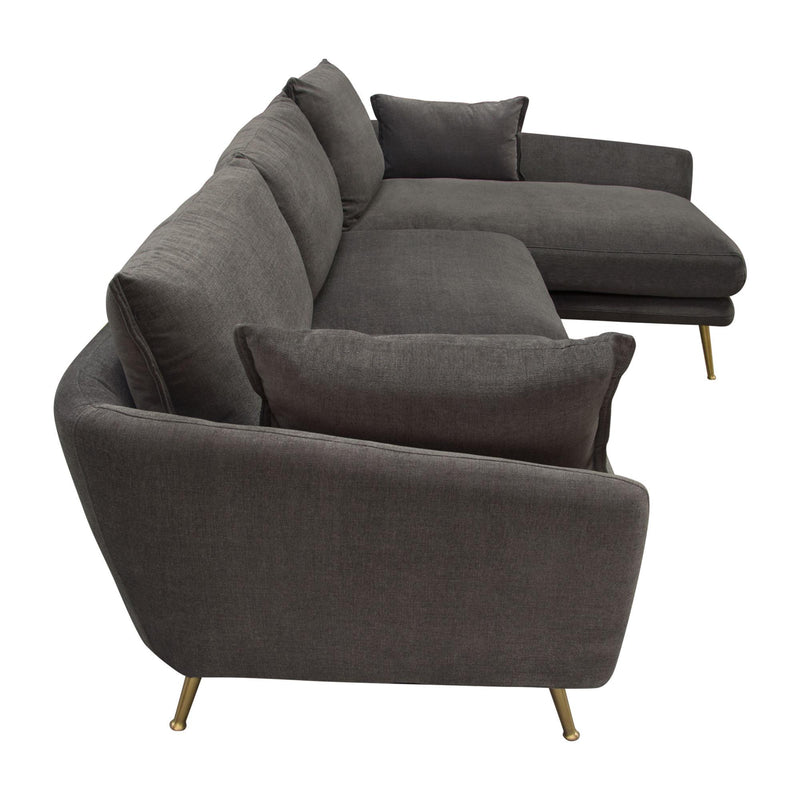 Diamond Sofa Vantage Fabric 2 pc Sectional VANTAGERF2PCSECTGR IMAGE 3