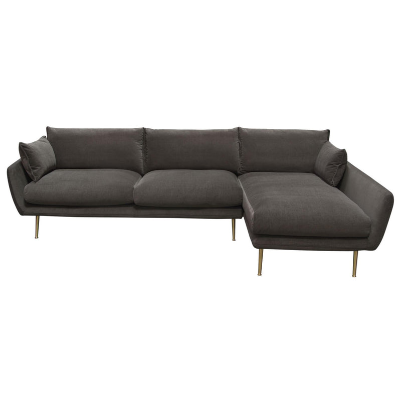 Diamond Sofa Vantage Fabric 2 pc Sectional VANTAGERF2PCSECTGR IMAGE 5