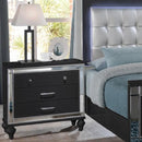 New Classic Furniture Valentino Black 3-Drawer Nightstand BA9698B-040 IMAGE 1