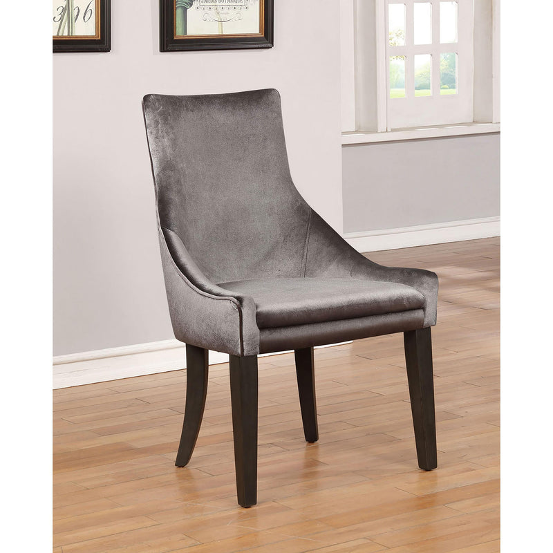 Coaster Furniture Phelps 121714 Velvet Upholstered Dining Side Chair - Grey (Set of 2) IMAGE 6