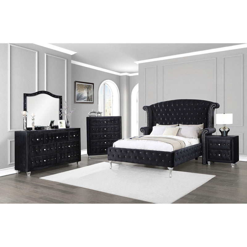 Coaster Furniture Deanna 206103 7-Drawer Upholstered Dresser - Black IMAGE 10