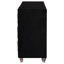 Coaster Furniture Deanna 206103 7-Drawer Upholstered Dresser - Black IMAGE 4