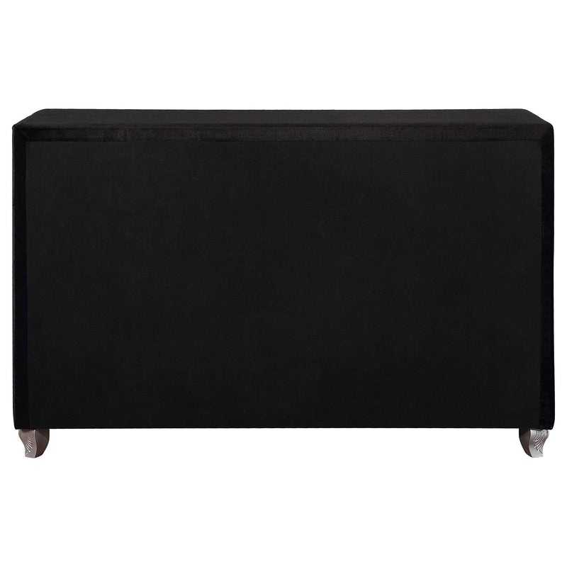 Coaster Furniture Deanna 206103 7-Drawer Upholstered Dresser - Black IMAGE 6