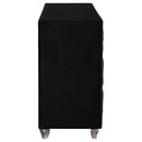 Coaster Furniture Deanna 206103 7-Drawer Upholstered Dresser - Black IMAGE 8