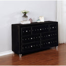 Coaster Furniture Deanna 206103 7-Drawer Upholstered Dresser - Black IMAGE 9