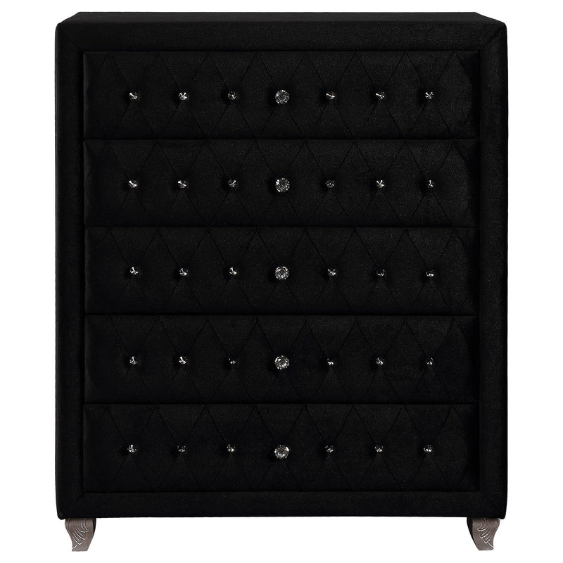 Coaster Furniture Deanna 206105 5-Drawer Bedroom Chest - Black IMAGE 2