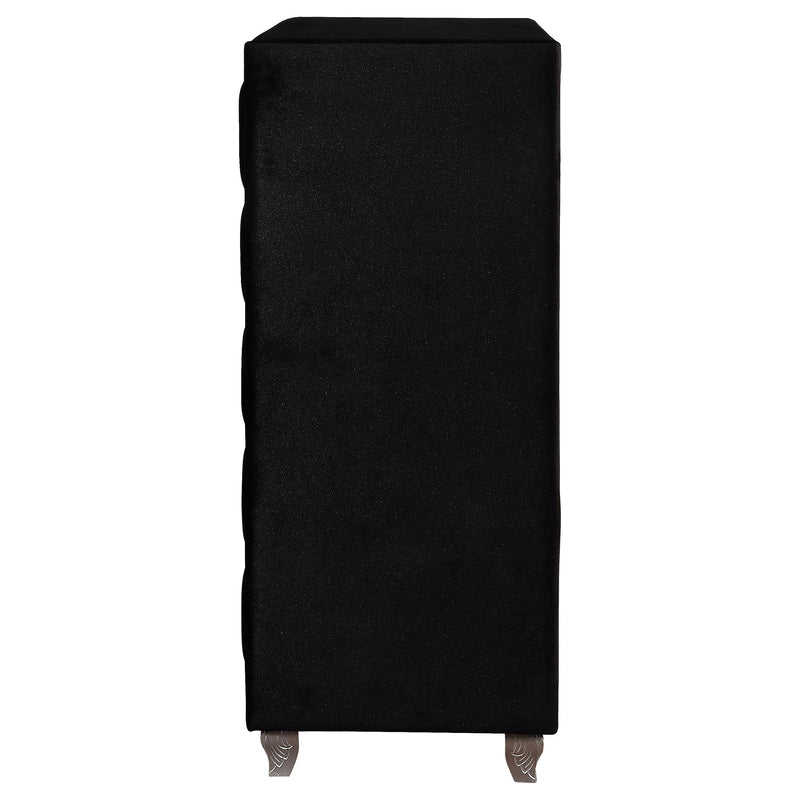 Coaster Furniture Deanna 206105 5-Drawer Bedroom Chest - Black IMAGE 4
