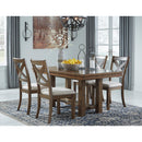  Signature Design by Ashley Moriville Dining Table with Trestle Base D631-45 IMAGE 9