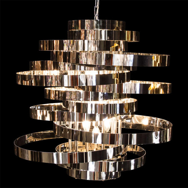 Michael Amini Hemispheres Chandelier LT-CH703-8SVR IMAGE 1