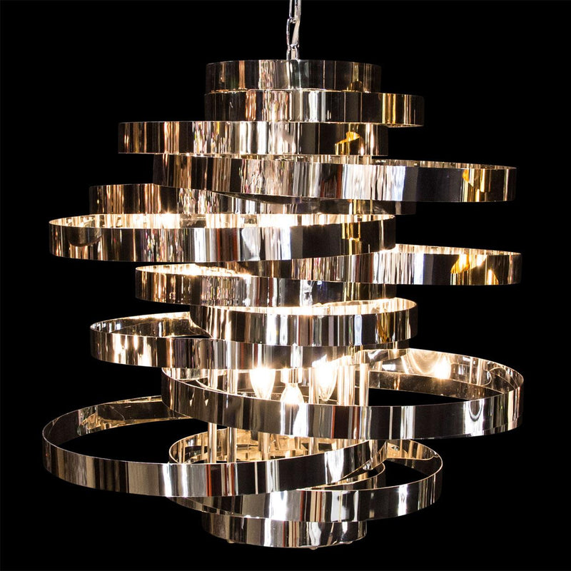 Michael Amini Hemispheres Chandelier LT-CH703-8SVR IMAGE 1