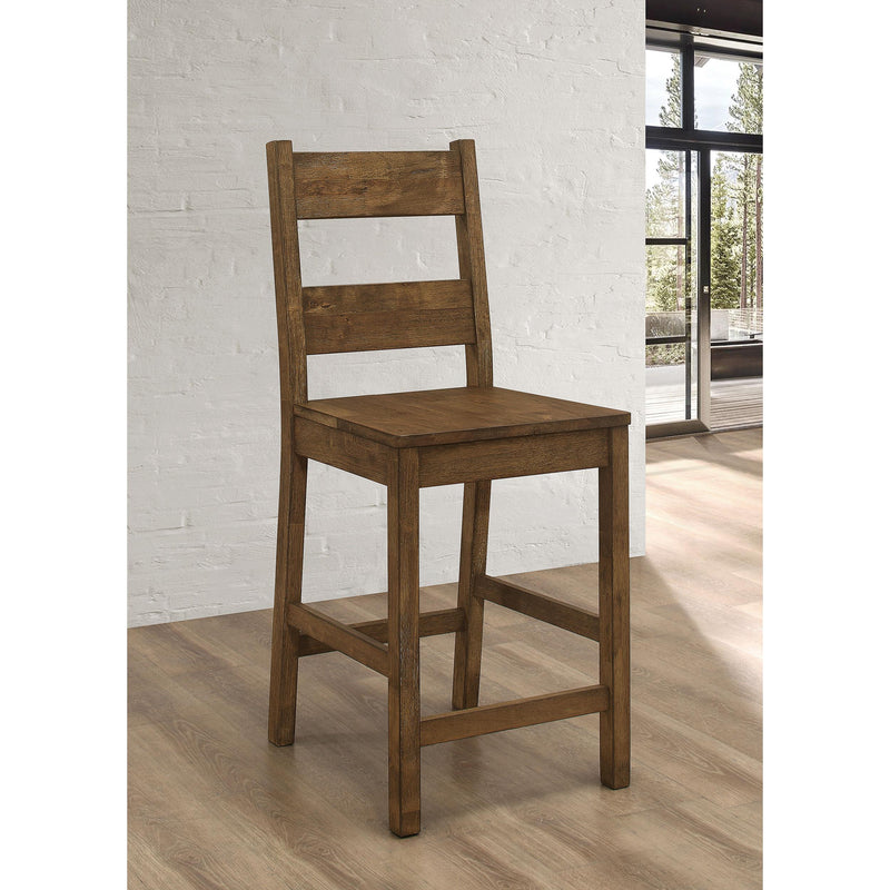 Coaster Furniture Coleman 192029 Wood Counter Chair - Rustic Golden Brown (Set of 2) IMAGE 10