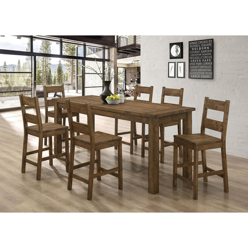 Coaster Furniture Coleman 192029 Wood Counter Chair - Rustic Golden Brown (Set of 2) IMAGE 11