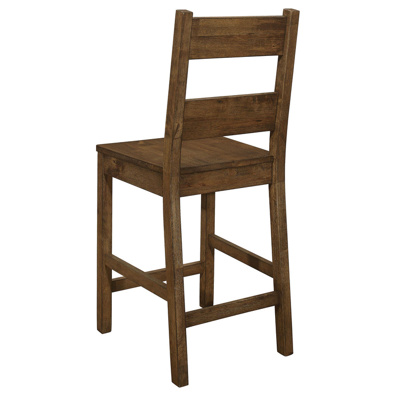 Coaster Furniture Coleman 192029 Wood Counter Chair - Rustic Golden Brown (Set of 2) IMAGE 6