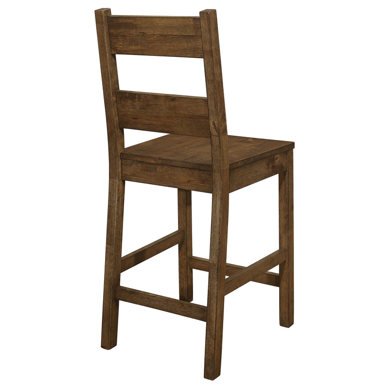 Coaster Furniture Coleman 192029 Wood Counter Chair - Rustic Golden Brown (Set of 2) IMAGE 8