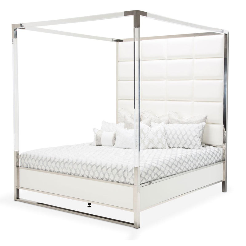 Michael Amini State St. California King Upholstered Canopy Bed 9016000CK4-116 IMAGE 1