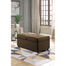 Homelegance Denby Fabric Storage Ottoman 4573BR IMAGE 5