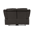 Homelegance Jarita Reclining Faux Leather Loveseat 8329BRW-2 IMAGE 4