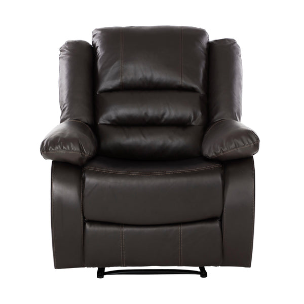 Homelegance Jarita Faux Leather Recliner 8329BRW-1 IMAGE 1
