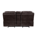 Homelegance Aram Reclining Leather Match Loveseat 8206BRW-2 IMAGE 3