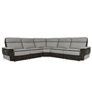 Homelegance Laertes Power Reclining Leather and Fabric 5 pc Sectional 8318*5C IMAGE 1