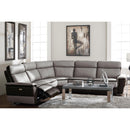 Homelegance Laertes Power Reclining Leather and Fabric 5 pc Sectional 8318*5C IMAGE 7