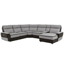 Homelegance Laertes Power Reclining Leather and Fabric 6 pc Sectional 8318*6B1PW IMAGE 1
