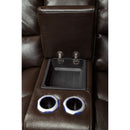 Homelegance Pecos Power Reclining Leather Match 3 pc Sectional 8480BRW*3SCPD IMAGE 2