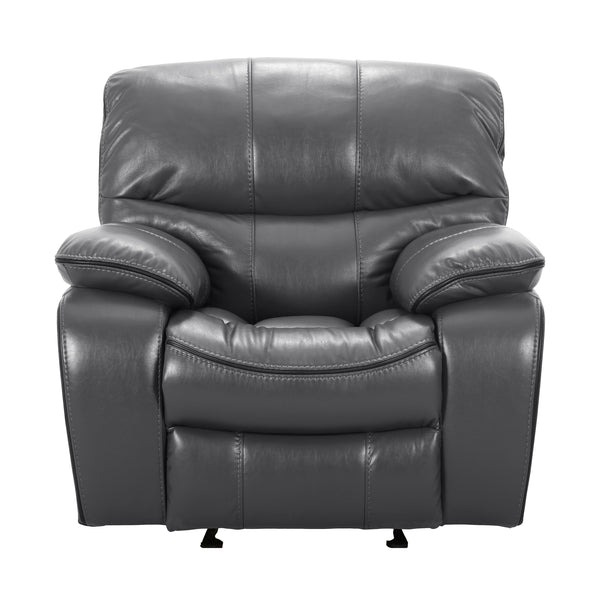 Homelegance Pecos Glider Leather Match Recliner 8480GRY-1 IMAGE 1