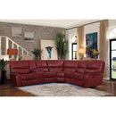 Homelegance Pecos Power Reclining Leather Match 3 pc Sectional 8480RED*3SCPD IMAGE 3