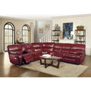 Homelegance Pecos Reclining Leather Match 4 pc Sectional 8480RED*4SC IMAGE 3