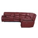 Homelegance Pecos Power Reclining Leather Match 4 pc Sectional 8480RED*4SCPD IMAGE 2