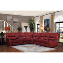Homelegance Pecos Power Reclining Leather Match 4 pc Sectional 8480RED*4SCPD IMAGE 6