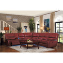 Homelegance Pecos Power Reclining Leather Match 4 pc Sectional 8480RED*4SCPD IMAGE 7