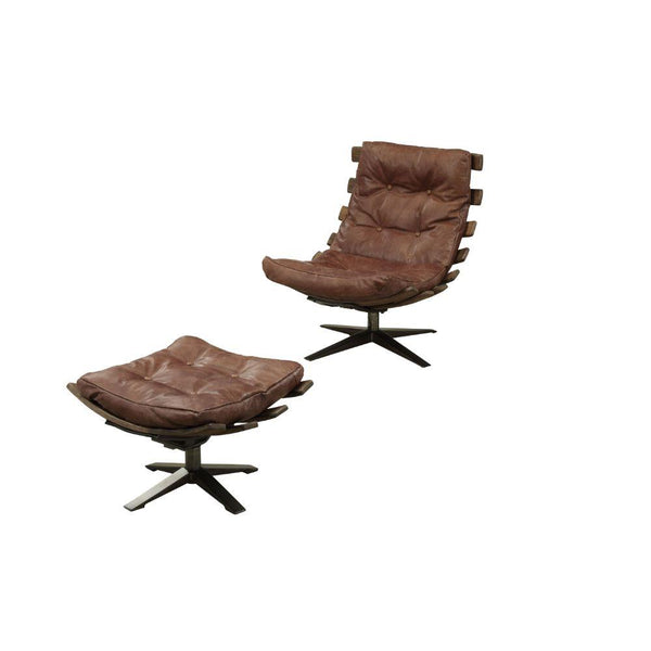 Acme Furniture Swivel Leather Accent Chair 59530 IMAGE 1