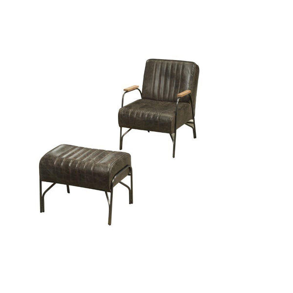 Acme Furniture Stationary Leather Accent Chair 59597 IMAGE 1