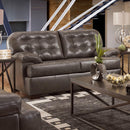 Acme Furniture Saturio Stationary Leather Match Loveseat 55771 IMAGE 1