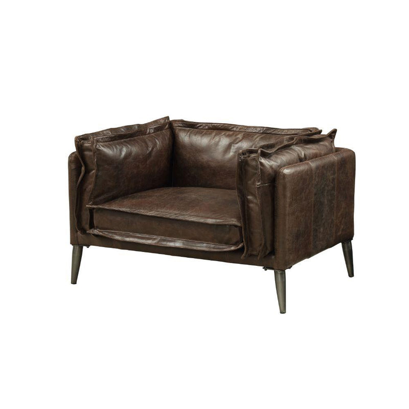 Acme Furniture Stationary Leather Chair 52482 IMAGE 1