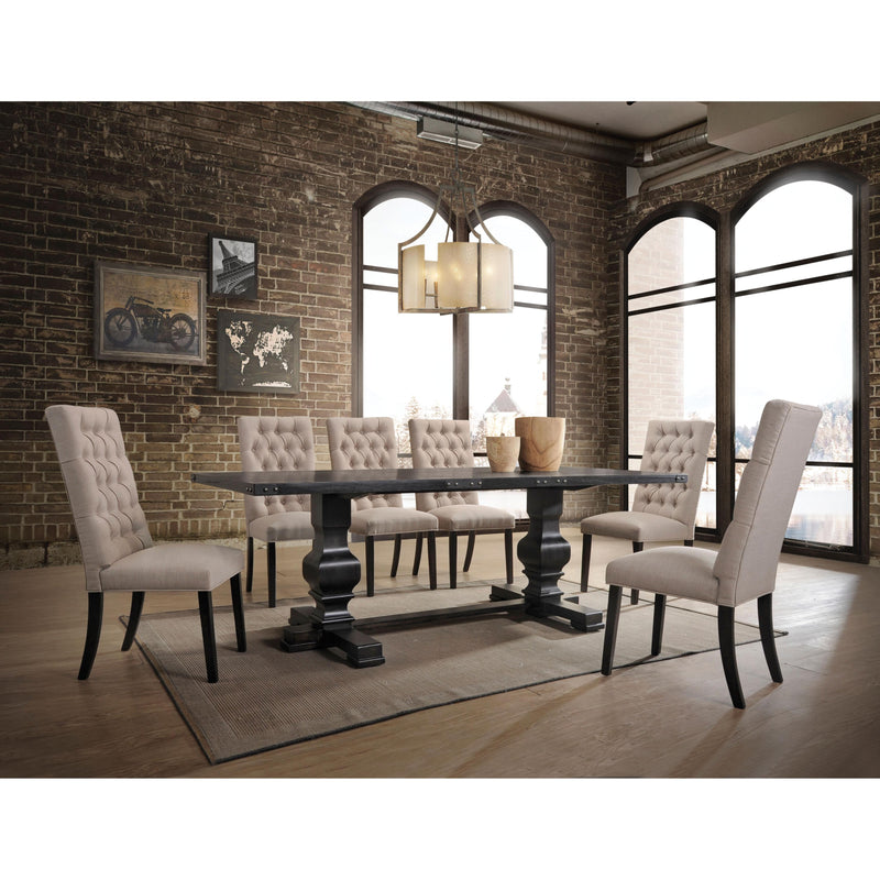 Acme Furniture Morland Dining Table and Trestle Base 74645 IMAGE 3