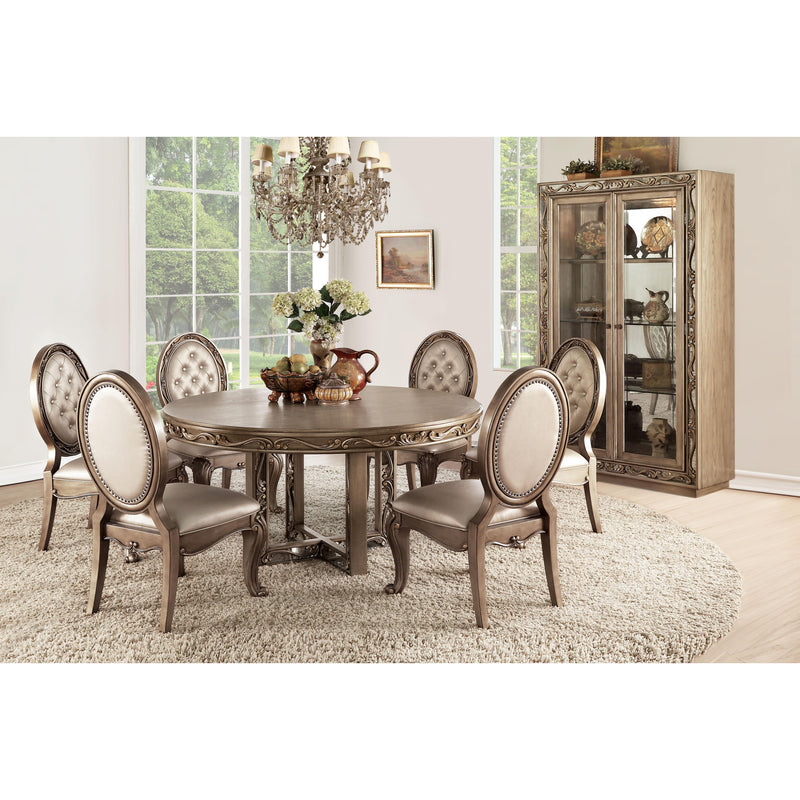 Acme Furniture Round Orianne Dining Table and Pedestal Base 63785 IMAGE 2