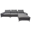 Diamond Sofa Flux Fabric 3 pc Sectional FLUX3PCSECTGR IMAGE 1