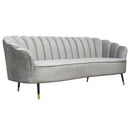 Diamond Sofa Luna Stationary Fabric Sofa LUNASOGR IMAGE 2