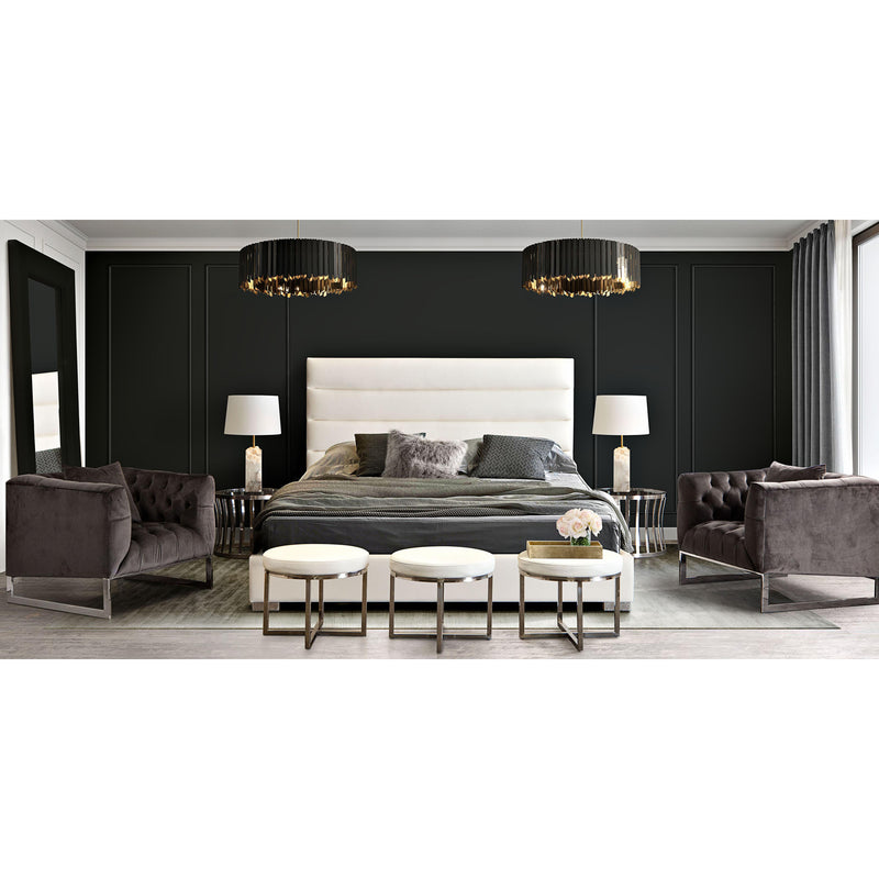 Diamond Sofa Bardot King Upholstered Bed BARDOTEKBEDWH IMAGE 11