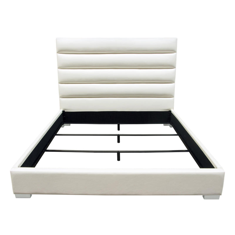 Diamond Sofa Bardot Queen Upholstered Bed BARDOTQUBEDWH IMAGE 2