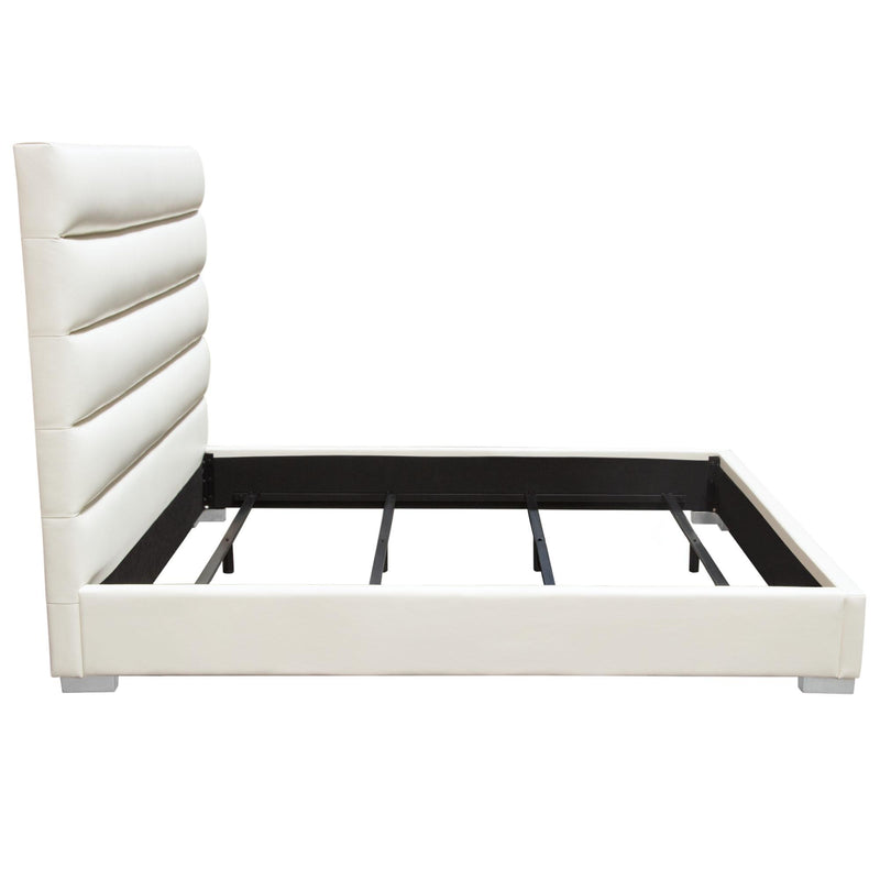 Diamond Sofa Bardot Queen Upholstered Bed BARDOTQUBEDWH IMAGE 3