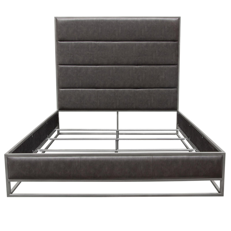 Diamond Sofa Empire Queen Upholstered Bed EMPIREQUBEDGR IMAGE 2