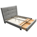 Diamond Sofa Beverly King Upholstered Platform Bed with Storage BEVERLYGREKBED IMAGE 11