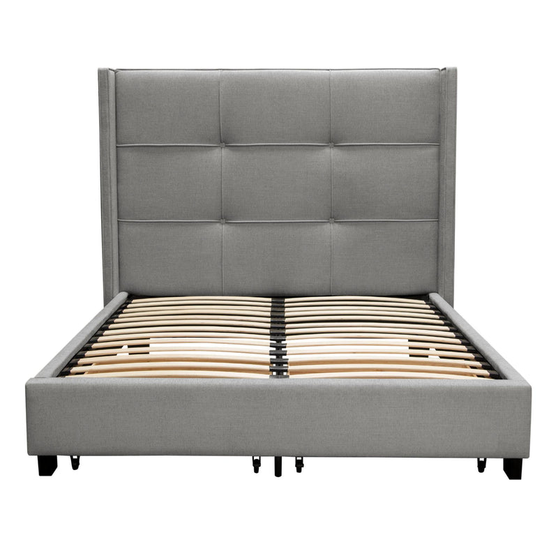 Diamond Sofa Beverly King Upholstered Platform Bed with Storage BEVERLYGREKBED IMAGE 3