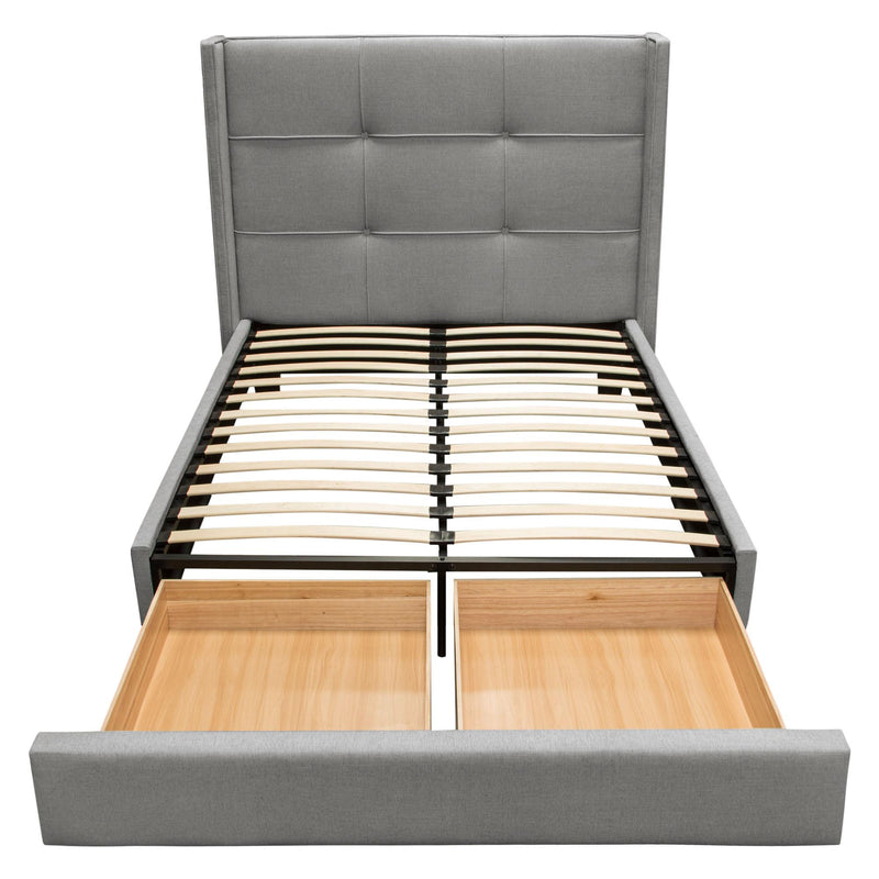 Diamond Sofa Beverly King Upholstered Platform Bed with Storage BEVERLYGREKBED IMAGE 9