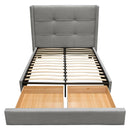 Diamond Sofa Beverly Queen Upholstered Platform Bed with Storage BEVERLYGRQUBED IMAGE 9